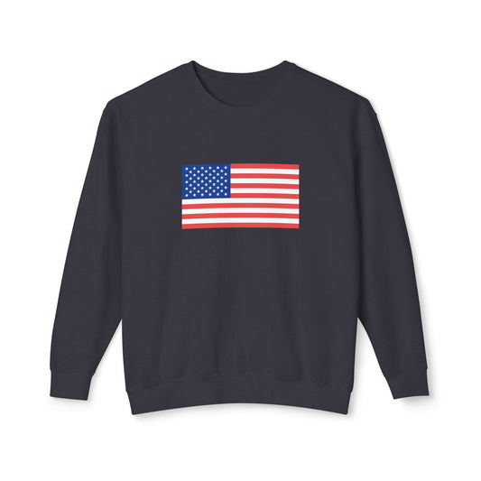 USA Flag Sweatshirt - Unisex Crewneck